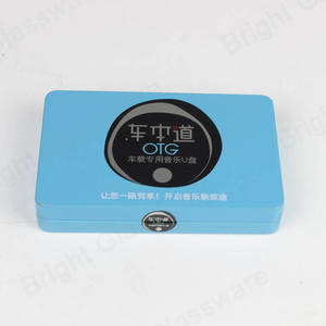 用于钥匙的定制徽标和印刷金属锡盒 USB 电子产品包装
