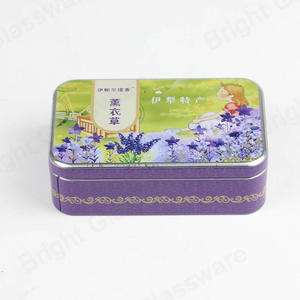 印刷彩色旅行锡礼品盒矩形锡食品罐