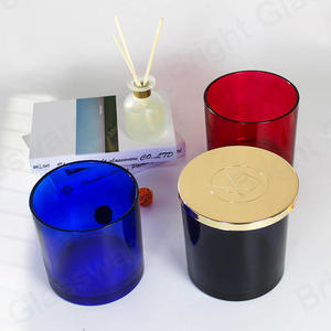 50 OZ 圆形蜡烛容器大玻璃蜡烛罐带盖，用于 3 芯蜡烛