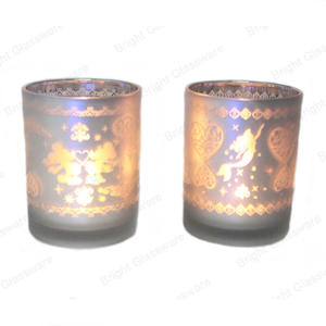 浪漫可爱的蜡烛罐玻璃烛台，用于婚礼装饰和圣诞礼物