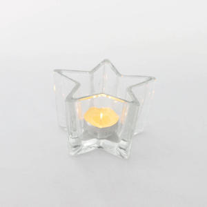流行的透明玻璃星形茶灯烛台，用于婚礼装饰/礼品/纪念品