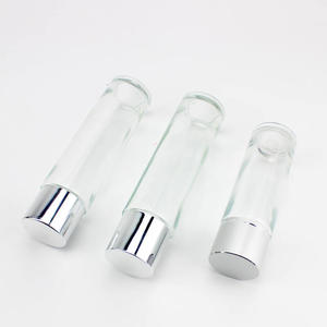 100ml 150ml空透明玻璃化妆水瓶，带银盖，用于护肤化妆品