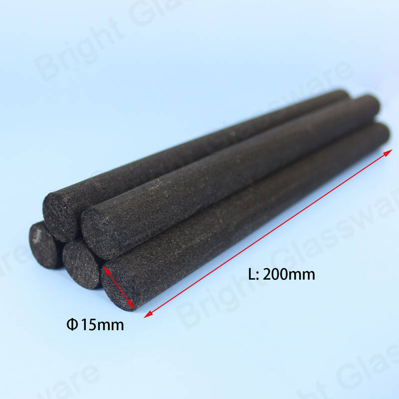 15mm厚黑色纤维芦苇棒，用于空气清新油香苇扩散器瓶