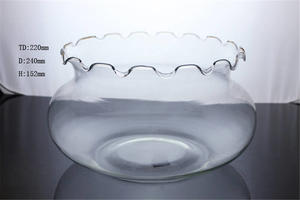 时尚透明圆形玻璃鱼缸，适用于家庭和办公室