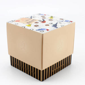 高品质方形食品级牛皮纸坚果包装盒礼品与印刷徽标