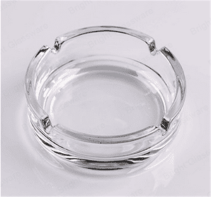 经典耐热透明圆形水晶玻璃烟灰缸，用于抽雪茄烟草