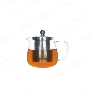 小型350ml耐热硼硅酸盐玻璃茶壶和浸泡器