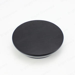 定制的黑色橡胶木制蜡烛盖，带硅胶环，用于蜡烛罐