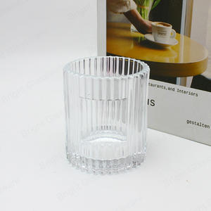 200ml空压花透明玻璃蜡烛罐，用于蜡烛制作