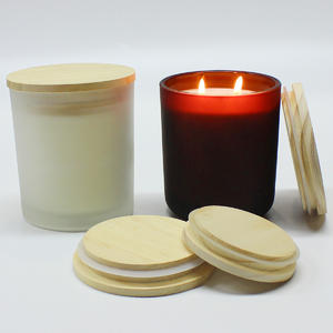 批发定制不同尺寸的圆形木盖，用于蜡烛罐