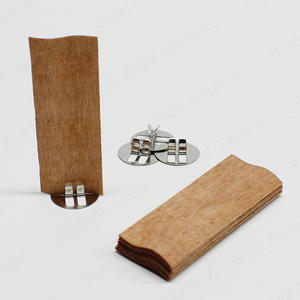 OEM 噼啪作响的木芯与金属夹，用于蜡烛制作和 DIY 蜡烛工艺