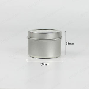 圆形银锡蜡烛罐50mm * 38mm GJT051带金属盖