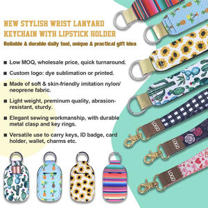 Custom Wrist Lanyard Keychain with Lipstick Holder | Manufacturer & Supplier