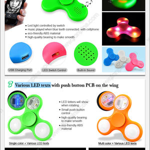 New function Led fidget spinner with blue-tooth speaker