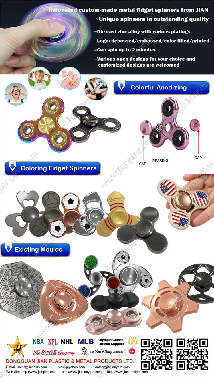 Innovated Qualified Custom-made Metal Fidget Spinner From JIAN