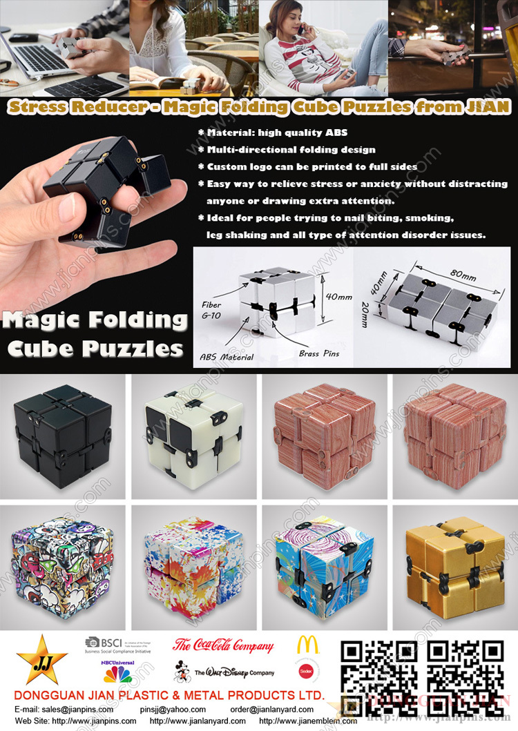 fidget cube stress reliever toy, magic folding cube puzzles from