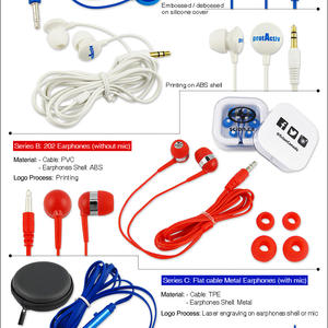 Various Customized Fashion Earphones For Promotion