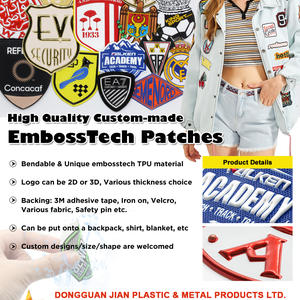 Emboss Tech Patch personalizado de alta qualidade com preço baixo de Jianpins
