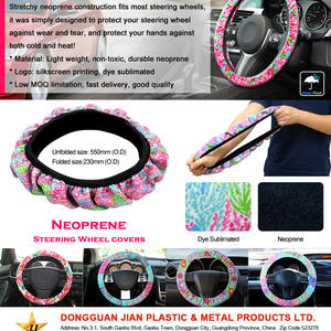 Stylish neoprene Steering wheel covers with custom logo at low factory price 