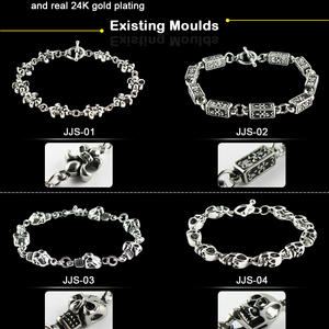 Cadeia de moda liga pulseiras de aço inoxidável com baixo MOQ & preço atacado