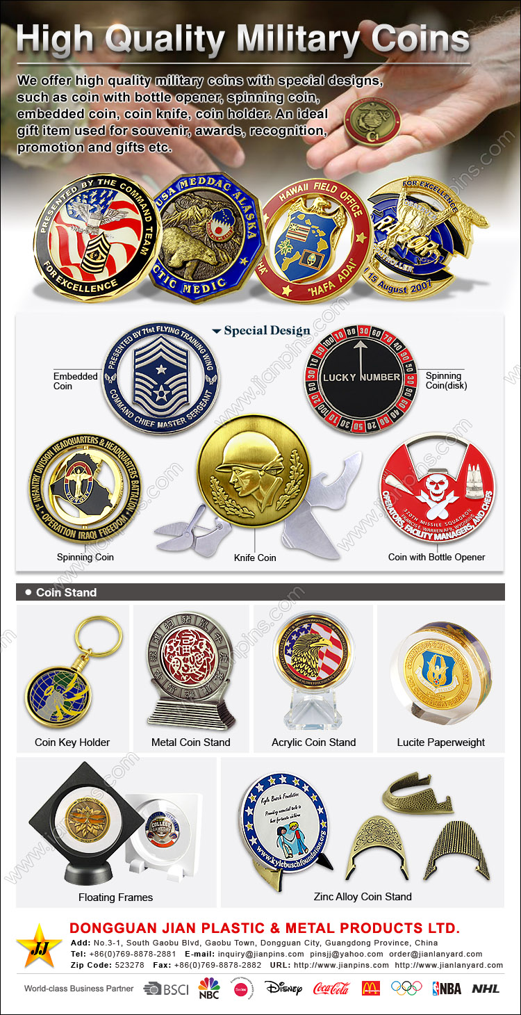 Hochwertige Custom Challenge Münzen in militärischen Münzen von höchster Qualität
