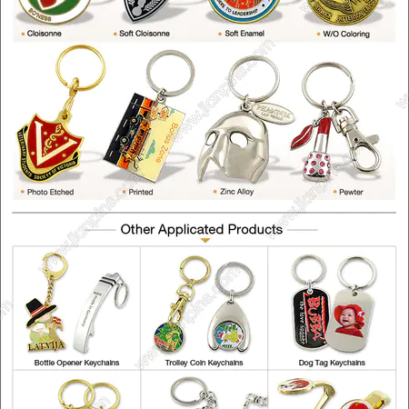 Custom metal keyrings Wholesale Metal Keychains cincin kunci logam