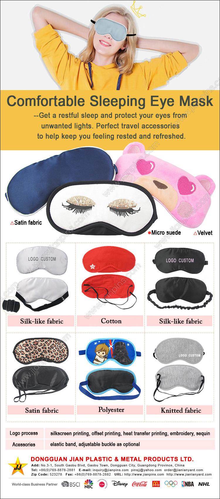 komfortable Schlafaugenmasken für Männer und Frauen auf Reisen