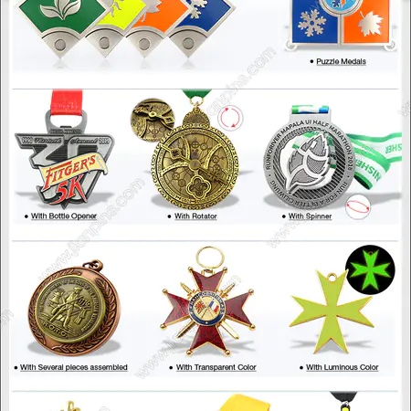 Niestandardowe metalowe medale i medaliony