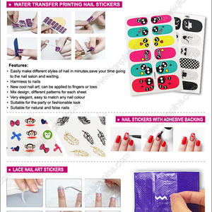 autoadhesivo Nail Art Wraps Fashion Nail Stickers calcomanías artísticas