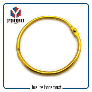 Metal Binder Ring,Yellow Binder Ring split ring