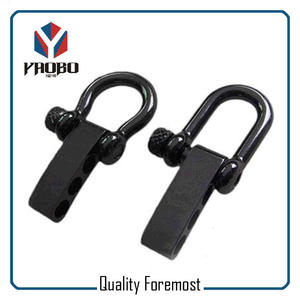 Stainless Steel Black Shackle,stainless steel D shackle