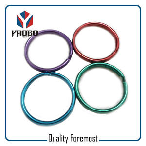 High Quality Split Ring Green And Red Key Ring