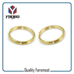 Gold 25mm Split Rings,light gold Split Rings,gold key ring