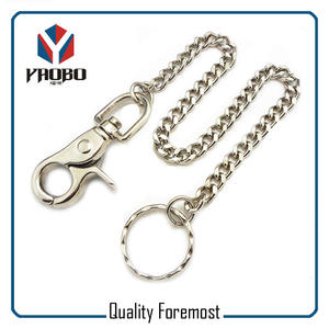 Split Ring With Snap Hook For Keychain,Snap Hook With Curb Chain