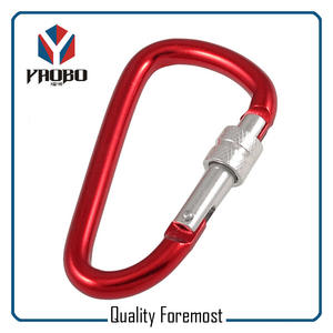 Red Carabiner With Lock