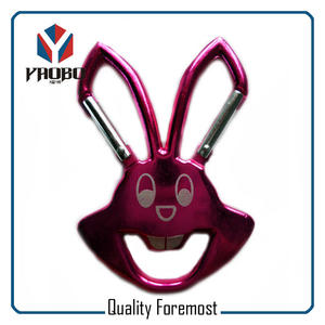 Rabbit Shape Carabiner,pink color rabbit shape carabiner