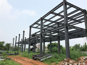 Estrutura de estrutura de aço de bloco de concreto de 2 andares para o escritório