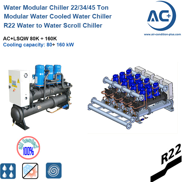 R22 Modular water cooled water chiller / modular water chiller
