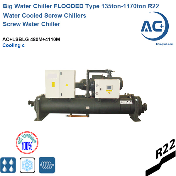 R22 Flooded type evaporator Water cooled water chiller