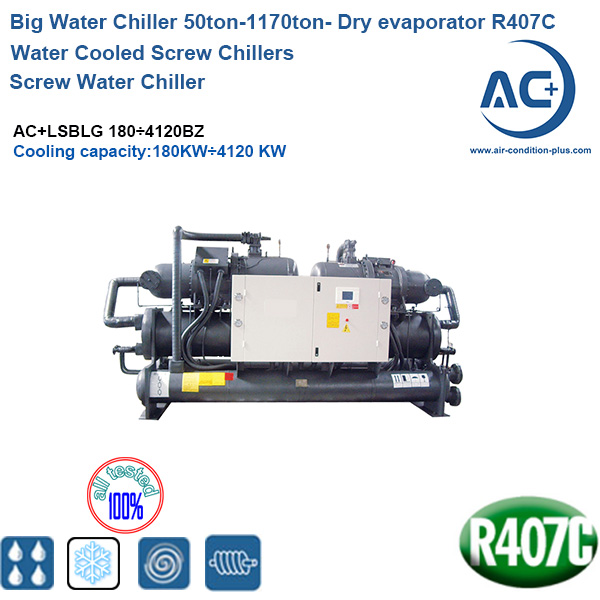  R407C Dry Evaporator screw water cooled chiller