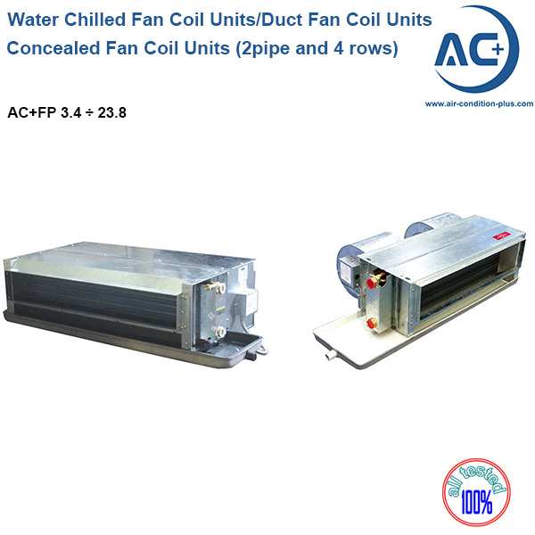 duct fan coil units (2 pipe and 4 rows) water chilled fan coil units