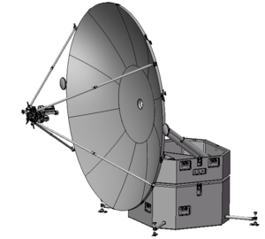 SMARTNOBLE 2.4M Antena satelital móvil tipo contenedor