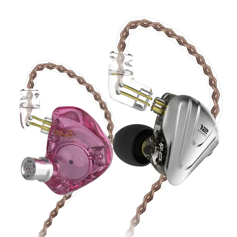 KZ ZSX en auriculares de monitor de oído con auriculares de tecnología híbrida 5BA + 1DD HiFi auriculares