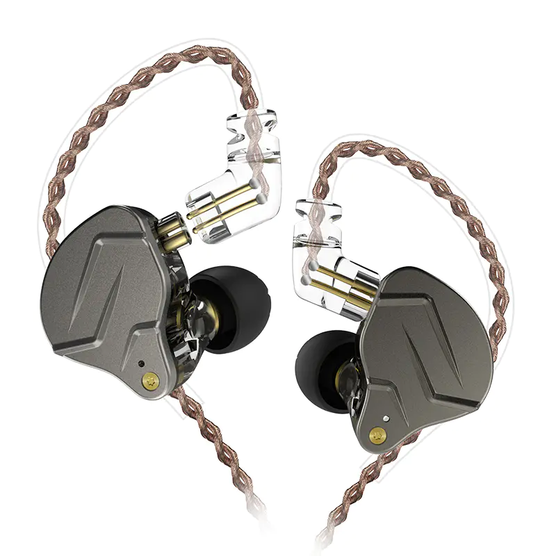 耳のイヤホンのKZ ZSNプロダイナミックハイブリッドデュアルドライバ取り外し可能なタングルフリーケーブルミュージシャンインイヤーイヤホンヘッドフォン