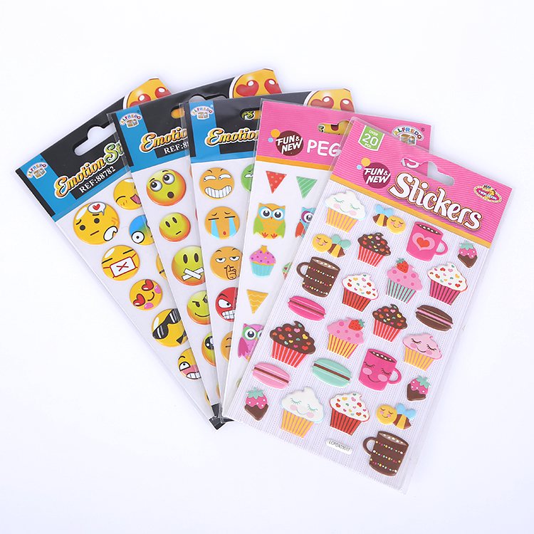 Custom Puffy Sticker With Smile Face,Epuffy sticker——HY craft