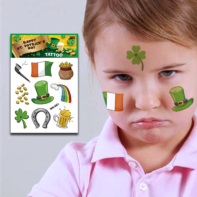 St. Patrick's Day Fake Tattoo Sticker