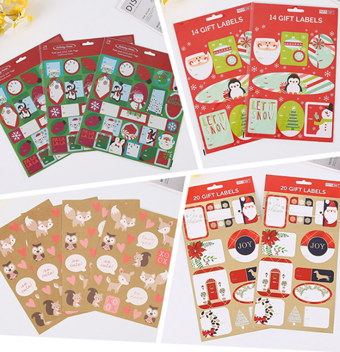 Christmas Sticker Gift Tags