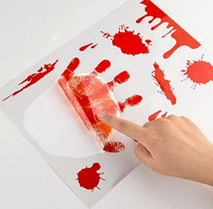 血まみれの手形窓が|しがみつくハロウィンウォールステッカー| YHクラフト