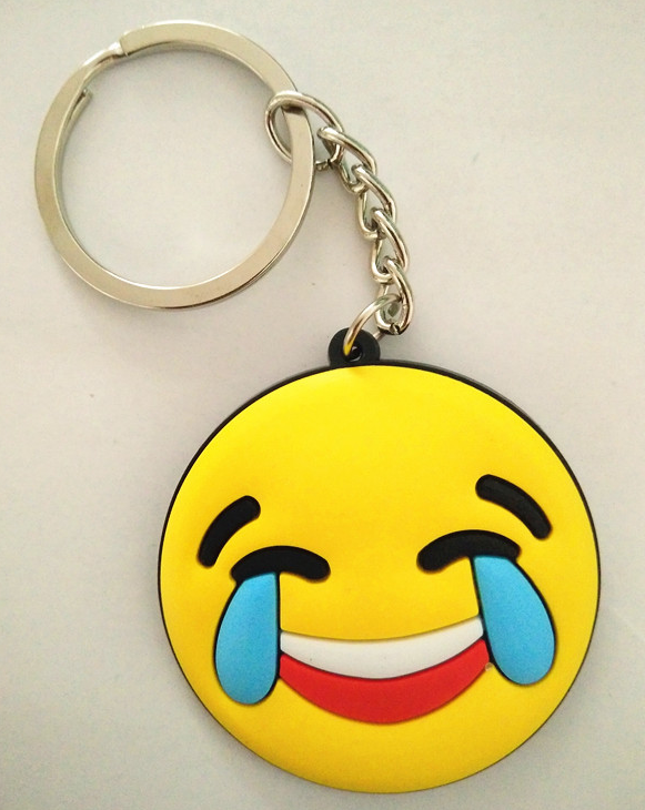 Smiley Face Keychain  | emoji soft PVC keyrings | YH Craft