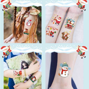 Visoko kakovostno majhno dekorativno pol trajno božično obraz roko poceni tattoo nalepke design